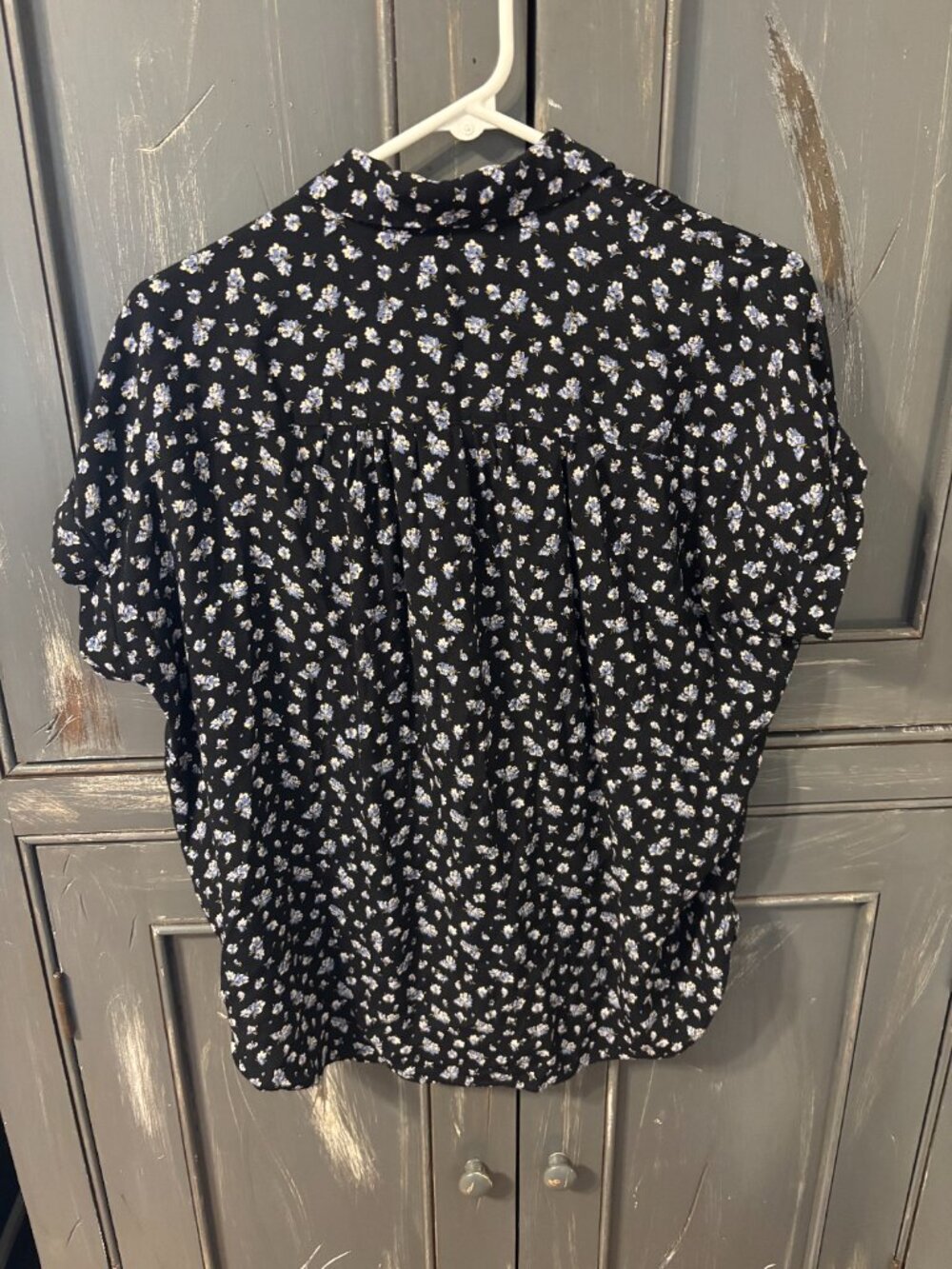 Madewell Central Drapey Shirt in Woodcut Flower - Picture 2 of 4